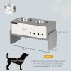 Elevated Dog Bowls, 3 Height Adjustable Raised Dog Bowls W Slow Feeder Mat, Stand, For Medium To Extra Large Dogs