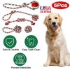 Set Of 5Pcs Christmas Dog Rope Chew Toys Dog Interactive Toys Set For Puppy Small Medium Aggressive Chewers Dogs Training Teething Playing