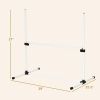 PawHut 6 Piece Dog Agility Set with Adjustable Height Jump Bars, Carry Bag, Displacing Top Bar, White