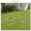 PawHut 6 Piece Dog Agility Set with Adjustable Height Jump Bars, Carry Bag, Displacing Top Bar, White