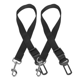 2Pcs Pet Dog Seat Belt Leash Adjustable Straps
