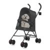 Pet Stroller for Small Dogs with Mesh Ventilation, Lightweight Foldable Design, Cup Holder, Black