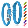Ultra Soft Rolled Leather Dog Collar for Small Dogs 10 - 13 inch Neck Soft Padded Dog Collars for Medium Dogs Puppy Collars for Large Breed Dogs Male