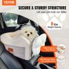 Console Dog Car Seat, Center Console Dog Booster Seat for Small Dog, Pet Car Seat for Car Armrest with Clip-On Leash, Adjustable Straps