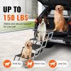Dog Stair for Cars, Wide 4-step Dog Car Steps, Folding Dog Car Ramp with Nonslip Surface, Portable Pet Steps Lightweight Aluminum for Car