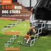 Dog Stair for Cars, Wide 4-step Dog Car Steps, Folding Dog Car Ramp with Nonslip Surface, Portable Pet Steps Lightweight Aluminum for Car