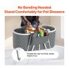 Portable Dog Bathtub, Elevated & Foldable Space-saving Pet Shower Station with Efficient Drainage