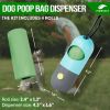 Pet Dog Trash Bags Dispenser with LED Flashlight, Poop Bag Holder for Night Walking Jogging Travel Camping