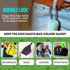 Pet Dog Trash Bags Dispenser with LED Flashlight, Poop Bag Holder for Night Walking Jogging Travel Camping