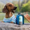 Pet Dog Trash Bags Dispenser with LED Flashlight, Poop Bag Holder for Night Walking Jogging Travel Camping