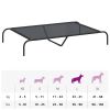 Elevated Dog Bed Black Oxford fabric and powder-coated steel