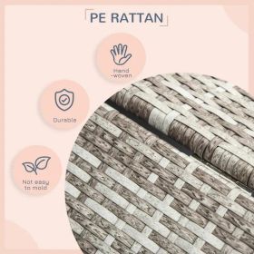 PawHut Elevated Wicker Dog House Indoor Outdoor Raised Rattan Bed Charcoal Grey Removable Cushion