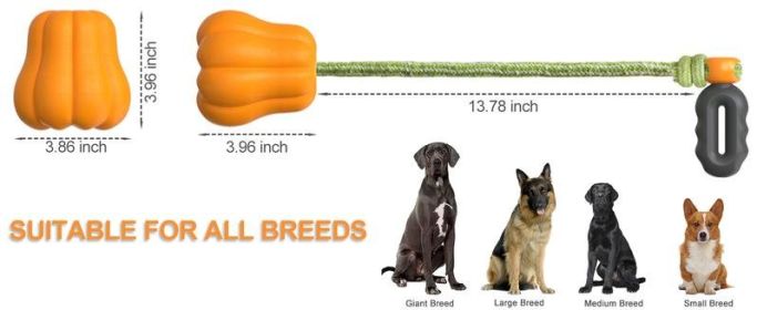 PROKEl Dog Rope Fetch Exercise ToyforMedium  Large Aggressive Chewers BreedDogsChew Interactive Toys Training Tug Of WarBallsindoor And Outdoor Hallow