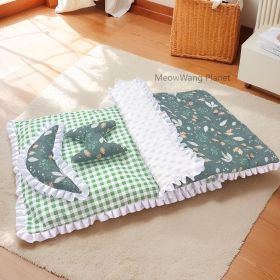 Pet Bedding Set Handmade Premium Quality Cozy 4 Piece Warm Pet Bed Set Ultra Soft Blanket Plush Cushion Non Slip Mat Lightweight Quilt For Cats Small