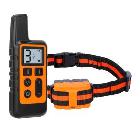 Dog Training Collar IP67 Waterproof Pet Beep Vibration Electric Shock Collar Rechargeable Transmitter Receiver Trainer w/ Remote