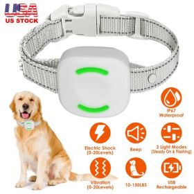 Electric Remote Training Collar IP67 Waterproof Rechargeable Dog Training System with Light Beep Vibration Shock 2624FT Range Fit for All Dogs 10-150L