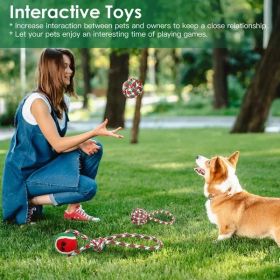 5Pcs Dog Rope Chew Toys Dog Interactive Toys Set for Puppy Small Medium Aggressive Chewers Dogs Training Teething Playing