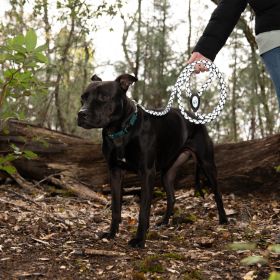 Reflective Dog Leash Heavy Duty Durable for Large Medium Breeds Black 6 Ft Long Rope Tangle Free Braided Leash with Comfortable Handle Black