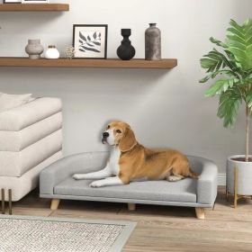 PawHut Dog Sofa Couch Bed with Washable Cushion for Large Dogs, Cats, Gray