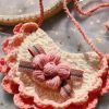 Pink Flower Handmade Crochet Pet Collar Knitted Bib Necklace Cute Lace Dog/Cat Collar/Scarf