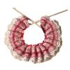 Retro Pink Lace Collars European Style Beads Handmade Dog/Cat Necklace 8.2-11.2"