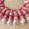 Retro Pink Lace Collars European Style Beads Handmade Dog/Cat Necklace 8.2-11.2"