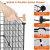 Small Animal Playpen with Door Dog Metal Playpen Small Medium Kitten Puppy Guinea Pig Rabbit Kennel Small Animal Cage Metal Wire Fence For Indoor Outd