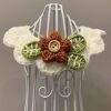 White Flower Pet Knitted Collar Handmade Crochet Dog/Cat Necktie Collar Cute Scarf Necklace Bandana Bib