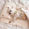 Pet Bedding Set Handmade Premium Quality Cozy 4 Piece Warm Pet Bed Set Ultra Soft Blanket Plush Cushion Non Slip Mat Lightweight Quilt For Cats Small