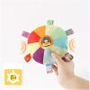 Plush Pet Dog Flying Discs Chew Toys, InteractiveTug Of War Dog Toys With Bells Inside,TurntablePattern Washable Bite-Resistant Pet Toys ForDogs