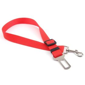 Retractable Dog Safety Belt Car Safety Belt For Pet Dog Supplies Car Safety Buckle (yellow: Purple, Extra Large:: XL: Red)