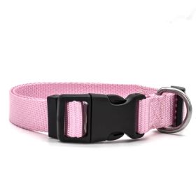 Pet collar, nylon dog collar (Option:: Pink-S)