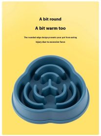Pet Slow Feeding Bowl Dog Bowl Anti-choke Anti-skid (Option:: Conventional-01 Style Blue)