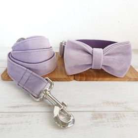 MUTTCO drawstring Leash set (Option:: Light purple Collar-XS)