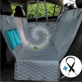 Pet Car Seat Cover Waterproof Durable Pet Hammock Car Rear Seat Cover (Option:: Gray-XL)