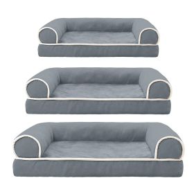 1Pc Dog Bed Pet Bed Sofa Dog Couch Pet Cushion Carpet Mattress With Washable And Removable Cover For Medium Large Dogs (Option:: Grey-2XL)