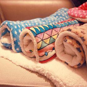 Cute Cat Blankets Dog Pet Mat (Option:: Blue starry sky-50x40)