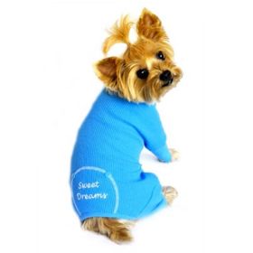 Sweet Dreams Thermal Dog Pajamas (yellow: Blue, Extra Large:: X-Small)