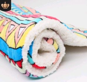 Cute Cat Blankets Dog Pet Mat (Option:: Geometric patterns-L70x55)