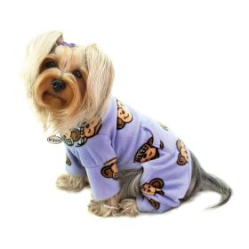 Silly Monkey Fleece Turtleneck Pajamas (yellow: Lavender, Extra Large:: XS)