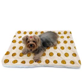Ultra Plush Happy Face Blanket (yellow: Yellow, Extra Large:: 30" x 20")