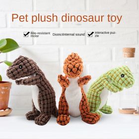 Pet dog plush toys bite resistant teeth grinding vocal toys teeth cleaning absorbing odor dog toys vocal screaming toys (color: Coffee)