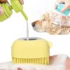 Bathroom Puppy Big Dog Bath Massage Gloves Brush Soft Safety Silicone Pet Accessories for Dogs Tools Mascotas Products