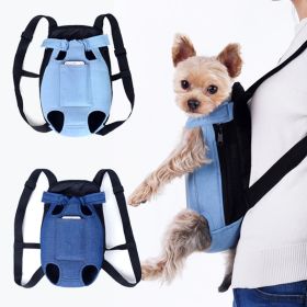 Denim Pet Dog Backpack Outdoor Travel Dog Cat Carrier Bag for Small Dogs Puppy Kedi Carring Bags Pets Products Trasportino Cane (color: Red, Size: S)