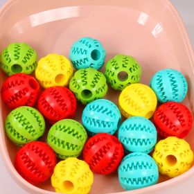 Pet molar toy watermelon ball silicone toy dog molar ball bite-resistant, teeth-cleaning and food-leakage ball chewing dog bite toy (color: Red, Size: 6 cm in diameter)