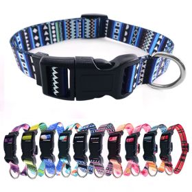 Pet supplies Digital printing Pet collar Bohemian collar Ethnic dog collar (color: Bohemian yellow, Size: Collar M)