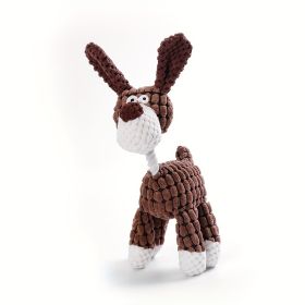 Dog Plush Toys Chew Toy For Medium And Large Dogs, Durable Squeaky Molar Toy For Dog (color: Coffee)