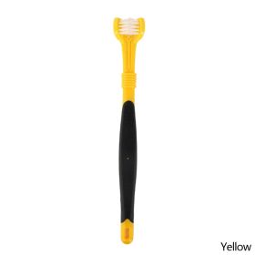 Three Sided Pet Toothbrush Three-Head Multi-angle Toothbrush Cleaning Dog Cat Brush Bad Breath Teeth Care Tool (color: B05)