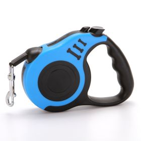 Dog Leash Retractable for Small Medium Dog up to 33lbs Nylon Tape/Ribbon Anti-Slip Handle One-Handed Brake Pause Lock (color: Blue)