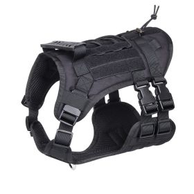 Tactical Dog Harness For Small Medium Large Dog; Dog Harness Vest With Soft Padded And D-Ring Collar (color: Grey, Size: S)